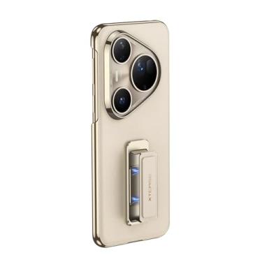 Imagem de HAOMRIYL Capa de couro para Huawei Pura 80 Ultra/80 Pro+/80 pro, capa leve de luxo para negócios com suporte de rotação, capa galvanizada, branca, 80 Ultra