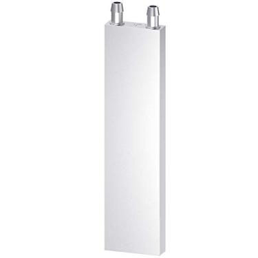 Imagem de DIYhz — Bloco de resfriamento de água de alumínio, sistema de dissipador de calor líquido para computador CPU Graphics Radiator Heatsink Endothermic Head Silver (40 mm x 160 mm x 12 mm)