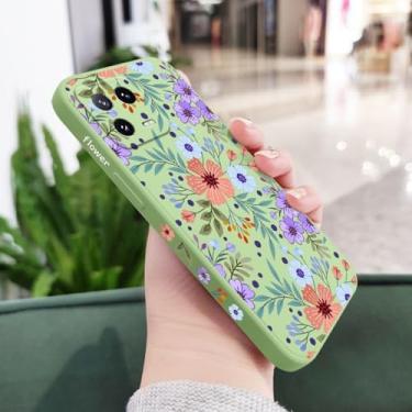 Imagem de Capa de celular com estampa de flores para Xiaomi 15 14T 14 13 13T 12 12X 12T 12S 11 11T Ultra 10 10T 9 9T Pro Lite, capa de silicone líquido, verde claro, para Xiaomi 12