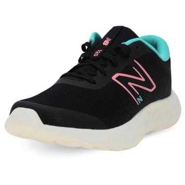 Imagem de New Balance Tênis de corrida unissex infantil 520 V8 com cadarço, Preto/ultra rosa/jade cibernético, 6.5 Big Kid