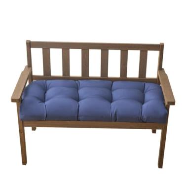 Imagem de ELKOHA Almofada de banco para ambientes externos, 138 x 48 cm, almofadas para cadeiras de pátio adornadas, almofadas de balanço para varanda com algodão PP de alta elasticidade para uso