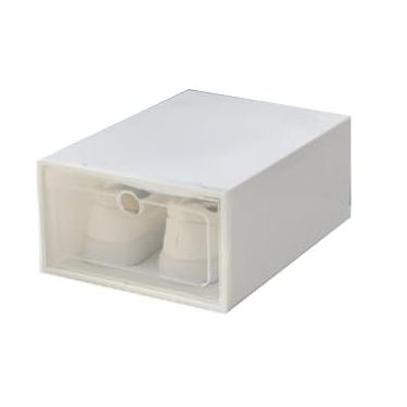 Imagem de Kit 4/6/8/10 Caixa Organizador Para Tênis Sapatos Multiuso Empilhável Tampa Flip Feminino Masculino(Branco,kit6)