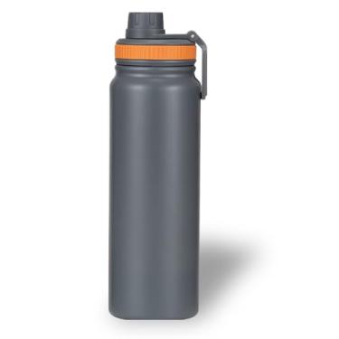 Imagem de Garrafa Térmica 800ml de Inox, Parede Dupla, Isolamento a Vácuo, Bico Antivazamento, Com Alça, Mantém Quente e Gelado (Cinza)