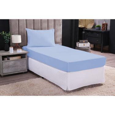 Imagem de Jogo de Cama Box Solteiro 2 pcs Lençol de Baixo com Elastico 180 Fios 100% Algodão