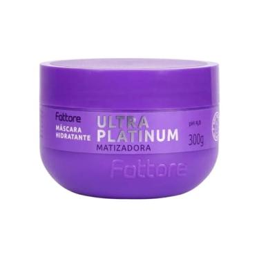 Imagem de Máscara Matizadora Hidratante Fattore Ultra Platinum 300g – Gradual Color System Até 5 Tons – pH 4,0 – Com Manteiga de Karité, Lanolina e Glicerina – Hidratação Profunda, Nutrição e Brilho – Cabelos Loiros, Grisalhos e com Mechas – Cruelty Free