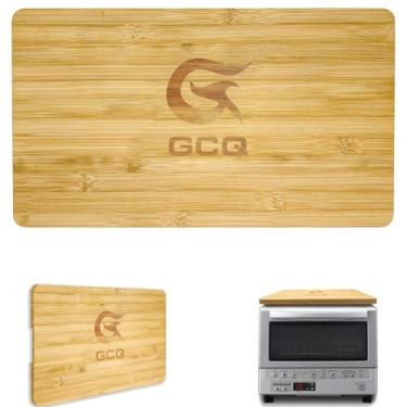 Imagem de GCQ Tábua de corte de bambu para forno torradeira Panasonic NB-G110P FlashXpress, tábuas de corte duráveis com pés de silicone antiderrapantes resistentes ao calor e alças embutidas e design que