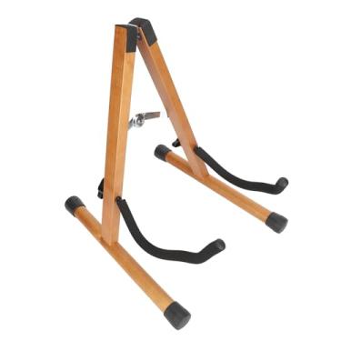 Imagem de Acouto Suporte de Guitarra de Faia Dobrável, Suporte Portátil para Guitarras Acústicas, Elétricas, Bandolim Com Grãos de Toras Exclusivas (Cor escura)