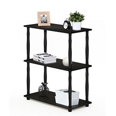 Imagem de Furinno Turn-N-Tube 3-Tier Compact Multipurpose Shelf Display Rack with Classic Tube, Espresso/Black