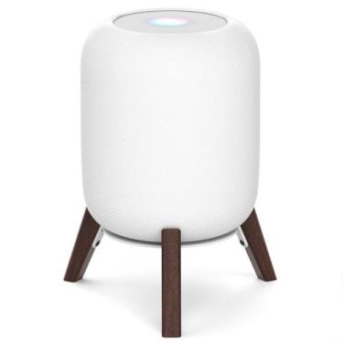 Imagem de Suporte de mesa de madeira para alto-falantes HomePod de 1ª e 2ª geraç