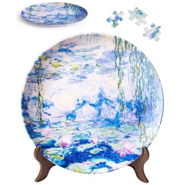 Imagem de PieceRelax Prato Quebra-Cabeça 3D 124 Peças - Monet - Nympheas Presente Exclusivo E Decoração Para Casa Com Peças De Quebra-Cabeça De Plástico [Pl1006]