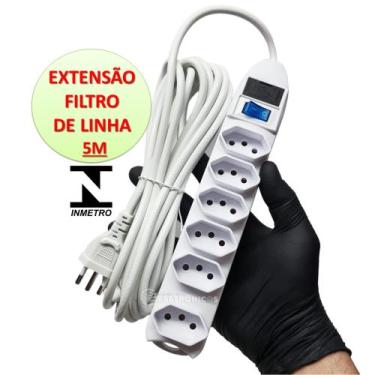 Imagem de Filtro De Linha Com 6 Tomadas Régua De Extensão Bivolt SL76065M - Luat