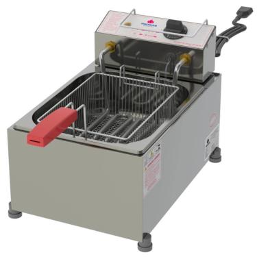 Imagem de Fritador Retangular Progás Elétrico 220V com 1 Cesto Capacidade de 5 Litros PR-10 E GN