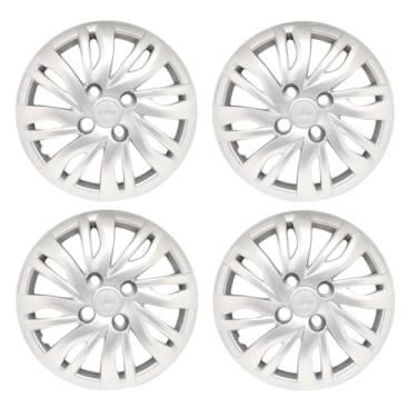 Imagem de Kit 4 Calota Aro 14 Compatível c/Roda Ka Sedan Hatch Plus 2019 2020 - Prata