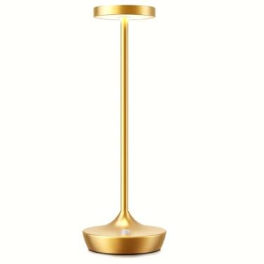 Imagem de Willdoak Candeeiro de mesa recarregável sem fio - 6000 mAh luz de mesa LED operada por bateria - luminária de mesa portátil sensível ao toque regulável ao ar livre à prova d'água para pátio