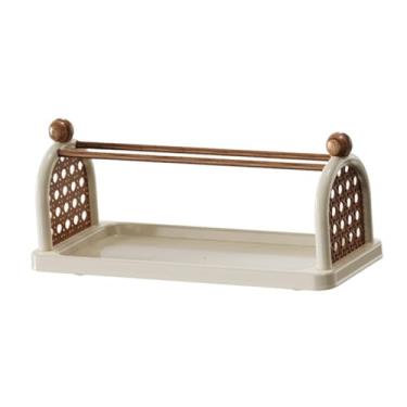 Imagem de KiBcsLic Porta-copos de Café, Expositor de Presentes, Decoração de Banheiro, Organizador de Cosméticos para Mesa, Café, Bar, Estação de, Escritório, Creme Branco 1 Camada, Tamanho real