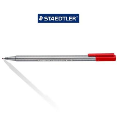 Imagem de Caneta Ponta Fina Fineliner Triplus STAEDTLER 0.3mm, Vermelho-2