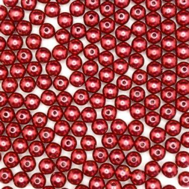 Imagem de Miçanga Passante Pérola Lisa Abs 8mm 100pçs 40g Pulseira Escolha a Cor