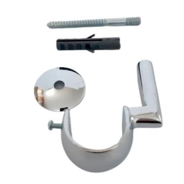 Imagem de Suporte de Teto Para Varão de Cortina Alumíno - O Par - Utilimark, 28 