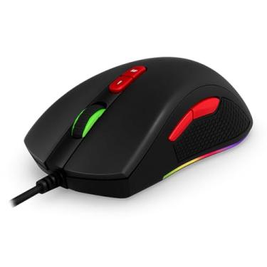Imagem de Mouse Gamer GM180 com Fio RGB 7200 DPI 7 Botões Programáveis, Sensor Óptico Preciso, Design Ergonômico Preto