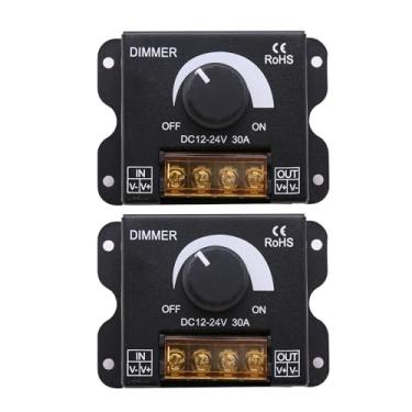 Imagem de Qimoo Controlador De Dimmer Led, 12-24 V 30 A Pwm, Botão Giratório Manual Em Linha Para Tiras E Luzes Mesa