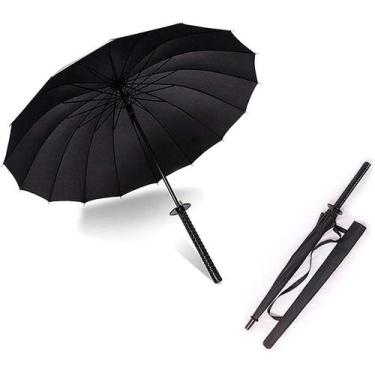 Imagem de Guarda-chuva WPOYM Samurai Creative Semiautomático Preto