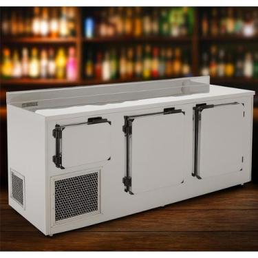 Imagem de Balcão Encosto Refrigerado em Inox 2m Gastromixx, 220V