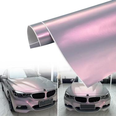 Imagem de ATMOMO Filme de vinil vintage cinza para charmoso vermelho camaleão que muda de cor para veículo faça você mesmo, 150 cm x 60 cm