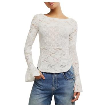 Imagem de Free People Manga comprida feminina de renda, Sugar Swizzle, G