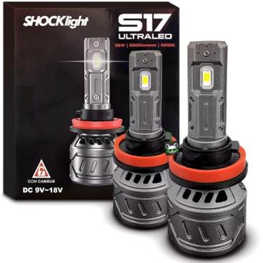 Imagem de Lâmpada Shocklight Ultra Led S17 Nano 5000lm 6000k 12v 55w, H8/h9/h11/
