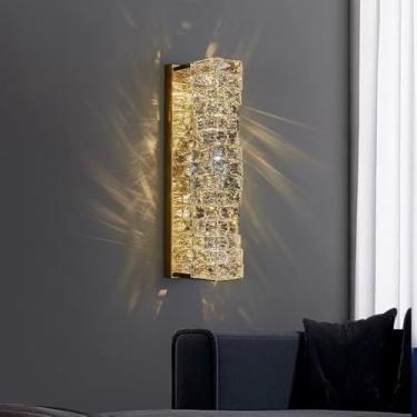 Imagem de Lâmpada De Parede LED Moderna De Cristal Luxo - Decoração De Arte Fashion Para Sala De Estar, Quarto, Villa, Hotel, Escadaria E Corredor (Estilo 5 B D12H46CM)