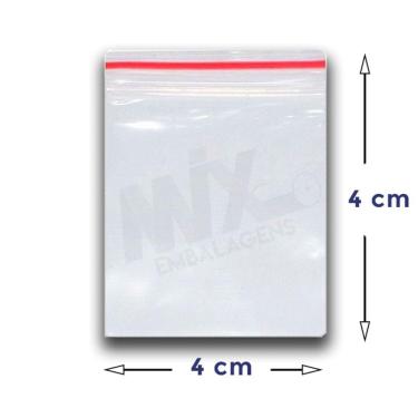 Imagem de Saco Zip Lock Hermético N0 - 4x4 - C/ 500 Unid.