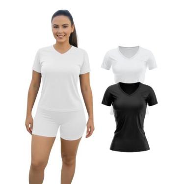 Imagem de Kit 2 Camiseta Manga Curta Dryfit Fitness Academia - Roger, GG, Branco