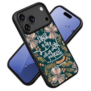Imagem de ZXHSBROK Capa para iPhone 17 Pro Max, silicone fino premium com [forro de microfibra macio antiarranhões] Capa protetora à prova de choque para iPhone 17 Pro Max de 6,9 polegadas, versículo bíblico