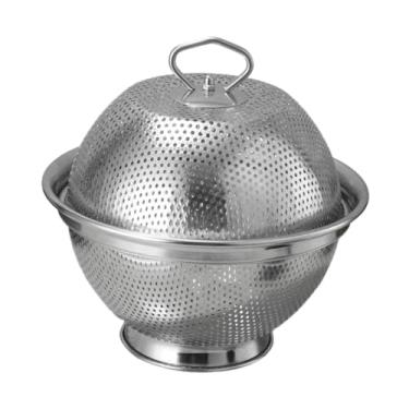 Imagem de Generic Cesto de drenagem com tampa, escorredor, escorredor, multifuncional, grande capacidade, lavatório, utensílios de cozinha para uso doméstico, tigela de, Pequeno