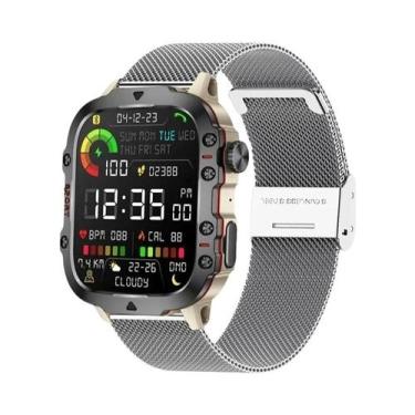 Imagem de Relógio Inteligente Militar Masculino IP68 5ATM Monitor De Saúde E Fit