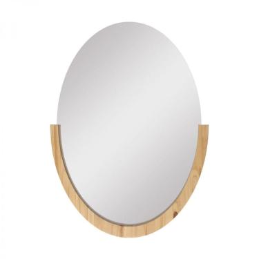 Imagem de Espelho Decorativo Midle Pinus 60X40Cm Oval