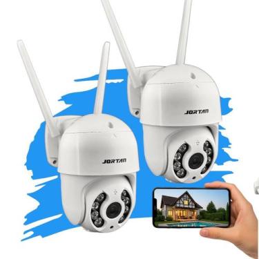 Imagem de Kit 2 Câmeras Jortan Wi-fi Externa Hd Com Visão Noturna