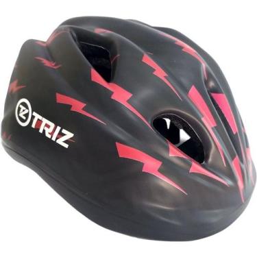 Imagem de Capacete Junior Raio Vermelho e Preto - Triz