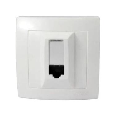 Imagem de Conjunto Tomada Rede Rj45 Cat5e 8 Fios Pial Legrand