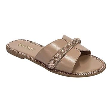 Imagem de Tamanco Santinelli Flat Slide Strass 1618-007 Antique