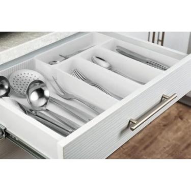 Imagem de Organizador de Gaveta Ajustável Universal - Até 47cm de Largura - Para Utensílios, Talheres, e Acessórios de Cozinha - Customizável e Prático