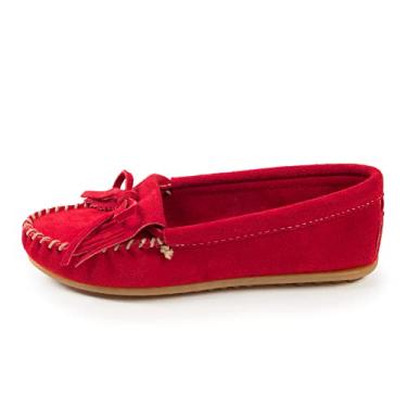 Imagem de Minnetonka Mocassins Femininos Kilty Hardsole, Vermelho, 5