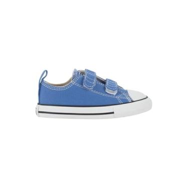 Imagem de Tênis Converse All Star Infantil 2V Ox - Cano baixo, Original, Confortável, Ideal para o dia a dia, Estilo Clássico (Azul, BR, Criança de 1 a 3 anos, Numérico, 18)