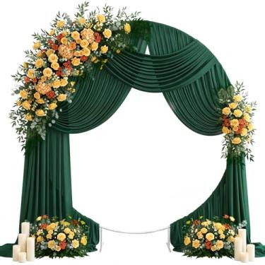 Imagem de Tecido drapeado de arco de casamento 73,7 cm x 19 m cortinas transparentes para pano de fundo cerimônia de casamento recepção decoração de teto cortina decoração de chá de panela de bebê (verde