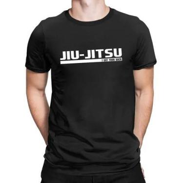 Imagem de Camiseta Camisa Adulto Feminina Masculina 100% Algodão Luta Jiu Jitsu 
