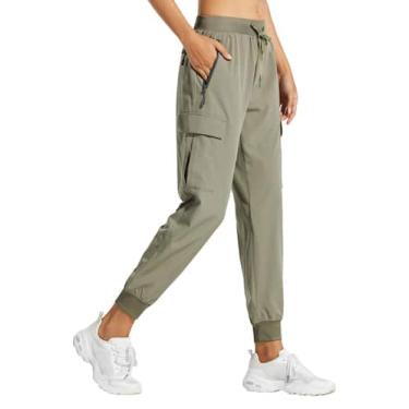 Imagem de Calças de caminhada femininas Libin Cargo Joggers Silver Sage XXXL