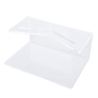 Imagem de Diydeg Organizador de Correio de Mesa, Acrílico Anti Deslizamento Organizador de Correio Bancada Desktop Suporte de Envelope Suporte para Cartão de Felicitações Escritório de Escola Em (Transparente)