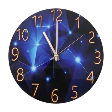 Imagem de Relógio de parede 30,5 cm silencioso sem tique-taque relógio analógico moderno cozinha decoração de parede adequado para sala de estar, escritório, casa, quarto, banheiro (1, estilo 1)