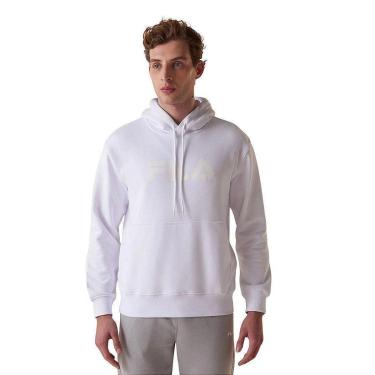 Imagem de Moletom Canguru Fila Comfort Letter III Masculino Branco-Masculino