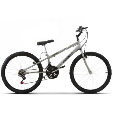 Imagem de Bicicleta de Lazer Passeio Ultra Bikes Rebaixada Aro 24 Reforçada Freio V-Brake Sem Marcha Cinza Fosco(Space Gray)
